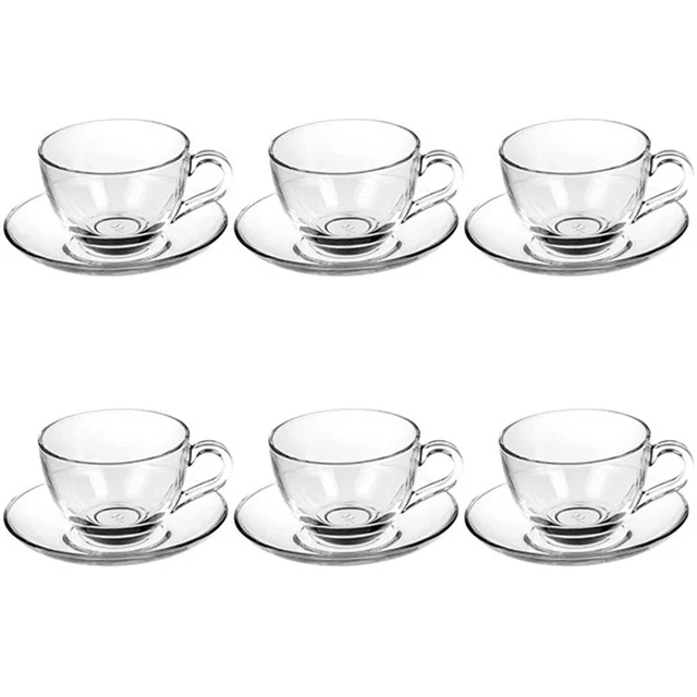 ست فنجان و نعلبکی پاشاباغچه مدل Bisik ظرفیت 85 سی‌سی - بسته 6+6 عددی