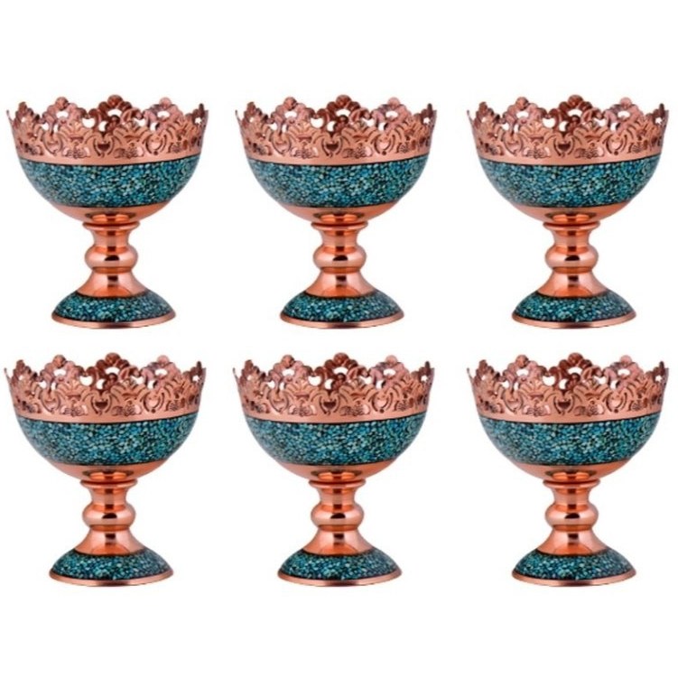 آجیل خوری فیروزه کوبی آقاجانی مدل F062 کد 11 بسته 6 عددی