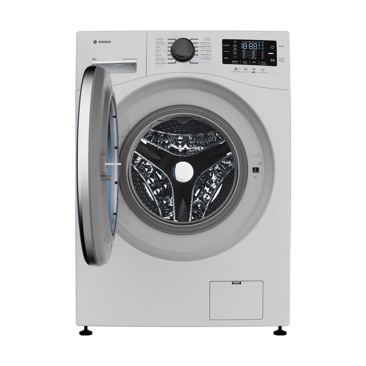ماشین لباسشويى اسنوا 9 كيلويى مدل بوم SNW 9050