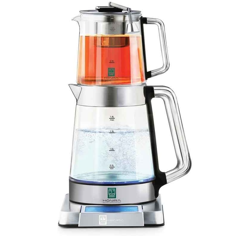 چای ساز هونیرا مدل TMD-100 با ظرفیت کتری 2 لیتر و قوری 1.5 لیتر