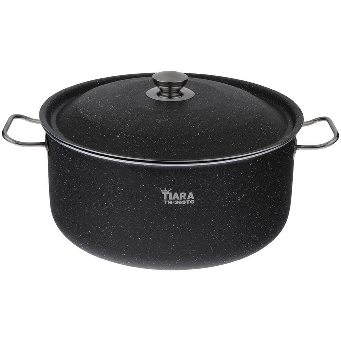 قابلمه تیارا مدل TR-36STG گرانیتی با درب فلزی سایز 36