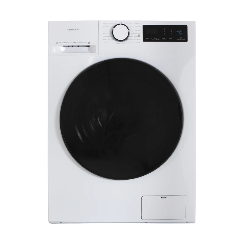 ماشین لباسشویی کنوود مدل KW 9460 W اتوماتیک ظرفیت 9 کیلوگرم سفید با درب کروم